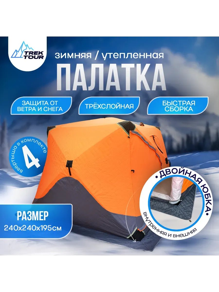 Палатка зимняя куб 240х240